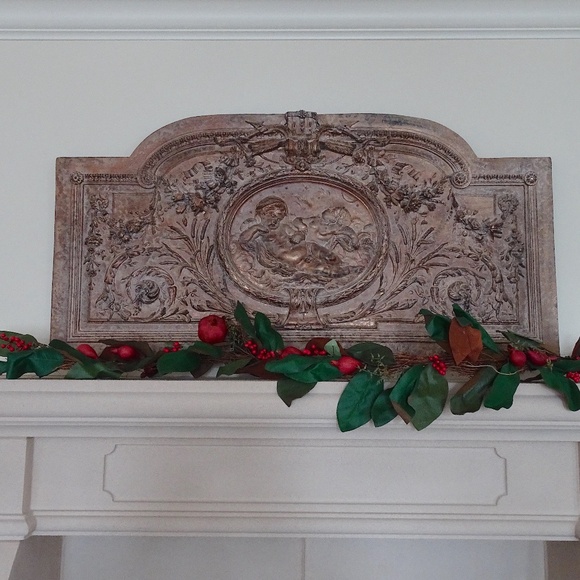 Magnolia Pomegranate Garland Winter Wonderland Christmas Holiday Decor - 6 ft - Picture 3 of 7